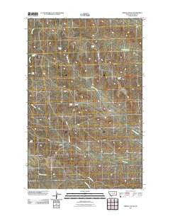 Gibson Coulee Montana Historical topographic map, 1:24000 scale, 7.5 X 7.5 Minute, Year 2011