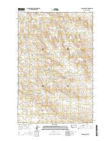 Gibson Coulee Montana Current topographic map, 1:24000 scale, 7.5 X 7.5 Minute, Year 2014
