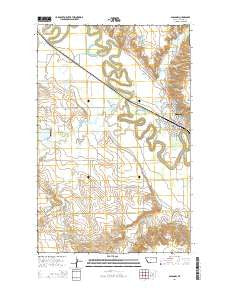 Glasgow Montana Current topographic map, 1:24000 scale, 7.5 X 7.5 Minute, Year 2014