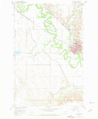 Glasgow Montana Historical topographic map, 1:24000 scale, 7.5 X 7.5 Minute, Year 1958