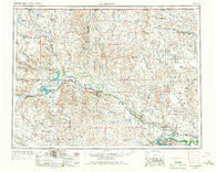 Glasgow Montana Historical topographic map, 1:250000 scale, 1 X 2 Degree, Year 1954