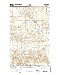 Glass Hill Montana Current topographic map, 1:24000 scale, 7.5 X 7.5 Minute, Year 2014
