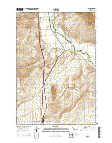 Glen Montana Current topographic map, 1:24000 scale, 7.5 X 7.5 Minute, Year 2014
