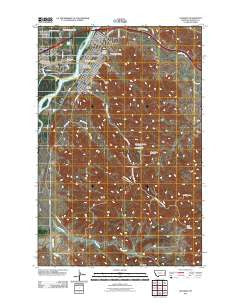 Glendive Montana Historical topographic map, 1:24000 scale, 7.5 X 7.5 Minute, Year 2011