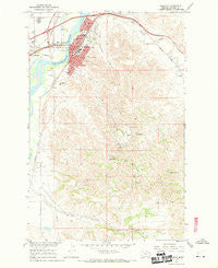 Glendive Montana Historical topographic map, 1:24000 scale, 7.5 X 7.5 Minute, Year 1967