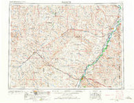 Glendive Montana Historical topographic map, 1:250000 scale, 1 X 2 Degree, Year 1954