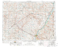 Glendive Montana Historical topographic map, 1:250000 scale, 1 X 2 Degree, Year 1954