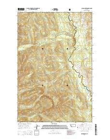 Glenn Creek Montana Current topographic map, 1:24000 scale, 7.5 X 7.5 Minute, Year 2014