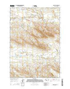 Gomer Draw Montana Current topographic map, 1:24000 scale, 7.5 X 7.5 Minute, Year 2014