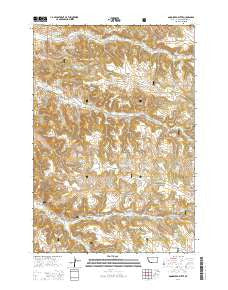 Goodspeed Butte Montana Current topographic map, 1:24000 scale, 7.5 X 7.5 Minute, Year 2014