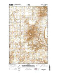 Goose Bill Butte Montana Current topographic map, 1:24000 scale, 7.5 X 7.5 Minute, Year 2014