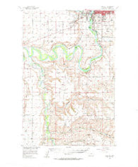 Gore Hill Montana Historical topographic map, 1:62500 scale, 15 X 15 Minute, Year 1955