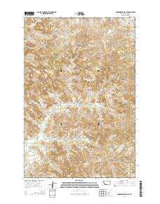 Government Hill SE Montana Current topographic map, 1:24000 scale, 7.5 X 7.5 Minute, Year 2014
