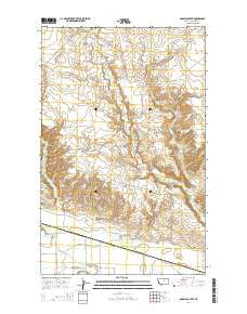 Grable Coulee Montana Current topographic map, 1:24000 scale, 7.5 X 7.5 Minute, Year 2014