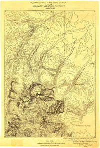 Granite Mountain District Montana Historical topographic map, 1:125000 scale, 30 X 30 Minute, Year 1898