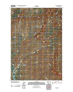 Grannis Montana Historical topographic map, 1:24000 scale, 7.5 X 7.5 Minute, Year 2011