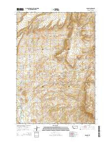 Grannis Montana Current topographic map, 1:24000 scale, 7.5 X 7.5 Minute, Year 2014
