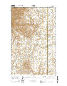Grassy Butte Montana Current topographic map, 1:24000 scale, 7.5 X 7.5 Minute, Year 2014