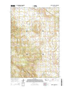 Gravely Mountain Montana Current topographic map, 1:24000 scale, 7.5 X 7.5 Minute, Year 2014