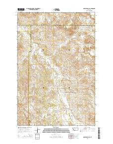 Graveyard Hill Montana Current topographic map, 1:24000 scale, 7.5 X 7.5 Minute, Year 2014