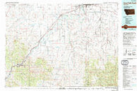 Great Falls South Montana Historical topographic map, 1:100000 scale, 30 X 60 Minute, Year 1976