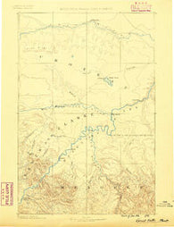 Great Falls Montana Historical topographic map, 1:250000 scale, 1 X 1 Degree, Year 1886
