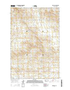 Grebe Ranch Montana Current topographic map, 1:24000 scale, 7.5 X 7.5 Minute, Year 2014