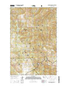 Greenhorn Mountain Montana Current topographic map, 1:24000 scale, 7.5 X 7.5 Minute, Year 2014
