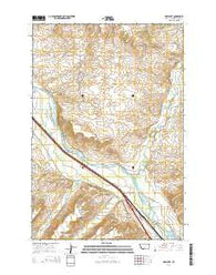 Greycliff Montana Current topographic map, 1:24000 scale, 7.5 X 7.5 Minute, Year 2014