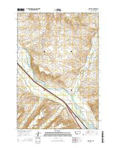Greycliff Montana Current topographic map, 1:24000 scale, 7.5 X 7.5 Minute, Year 2014