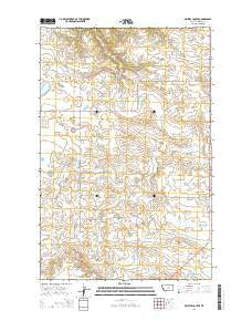 Griffee Coulee Montana Current topographic map, 1:24000 scale, 7.5 X 7.5 Minute, Year 2014
