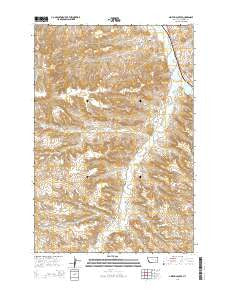 Griffin Coulee Montana Current topographic map, 1:24000 scale, 7.5 X 7.5 Minute, Year 2014