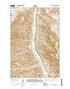 Griffin Coulee NE Montana Current topographic map, 1:24000 scale, 7.5 X 7.5 Minute, Year 2014