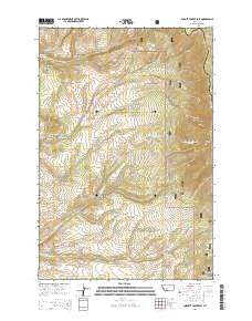 Gurnett Creek East Montana Current topographic map, 1:24000 scale, 7.5 X 7.5 Minute, Year 2014