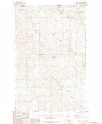 Gustin Coulee Montana Historical topographic map, 1:24000 scale, 7.5 X 7.5 Minute, Year 1984