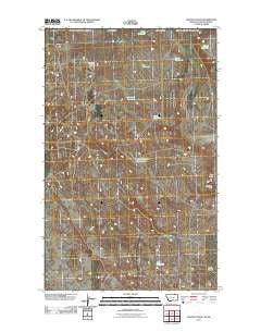 Gustin Coulee Montana Historical topographic map, 1:24000 scale, 7.5 X 7.5 Minute, Year 2011