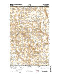 Gustin Coulee Montana Current topographic map, 1:24000 scale, 7.5 X 7.5 Minute, Year 2014