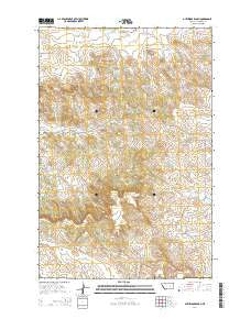 Guthridge Ranch Montana Current topographic map, 1:24000 scale, 7.5 X 7.5 Minute, Year 2014