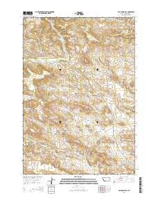 Half Moon Hill Montana Current topographic map, 1:24000 scale, 7.5 X 7.5 Minute, Year 2014