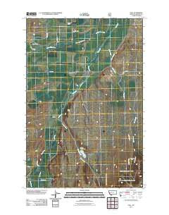 Hall Montana Historical topographic map, 1:24000 scale, 7.5 X 7.5 Minute, Year 2011