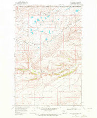 Hall Coulee Montana Historical topographic map, 1:24000 scale, 7.5 X 7.5 Minute, Year 1968