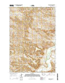 Hammond Draw Montana Current topographic map, 1:24000 scale, 7.5 X 7.5 Minute, Year 2014