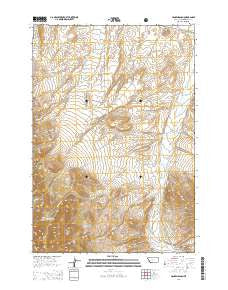 Hansen Ranch Montana Current topographic map, 1:24000 scale, 7.5 X 7.5 Minute, Year 2014
