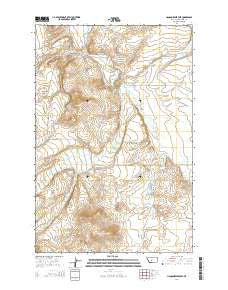 Hanson Reservoir Montana Current topographic map, 1:24000 scale, 7.5 X 7.5 Minute, Year 2014