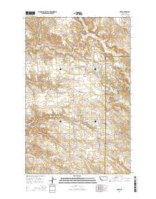 Harb Montana Current topographic map, 1:24000 scale, 7.5 X 7.5 Minute, Year 2014