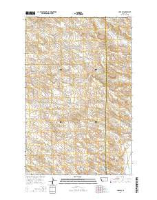 Harb SW Montana Current topographic map, 1:24000 scale, 7.5 X 7.5 Minute, Year 2014