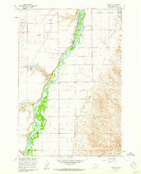 Hardin SW Montana Historical topographic map, 1:24000 scale, 7.5 X 7.5 Minute, Year 1960