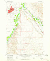 Hardin Montana Historical topographic map, 1:24000 scale, 7.5 X 7.5 Minute, Year 1960