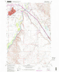 Hardin Montana Historical topographic map, 1:24000 scale, 7.5 X 7.5 Minute, Year 1960