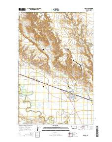 Harlem Montana Current topographic map, 1:24000 scale, 7.5 X 7.5 Minute, Year 2014